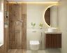 Brown And Beige Bathroom Design With Vanity Unit - Livspace