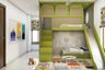 Kids Bedroom Design With Built In Green Bunk Bed - Livspace   Kids Bedroom Design With Blackboard And Study Table- Livspace