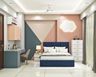 Kids Room Design With Bed And Blue Headboard - Livspace