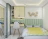 Kids Room Design With Glossy Pastel Yellow Study Table - Livspace