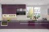 Aubergine Modular L Shaped Kitchen Design - Livspace