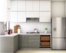 Dove Grey And White Modular L Shaped Kitchen Design - Livspace