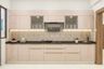 Modular Light Beige Parallel Kitchen Design - Livspace