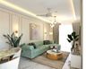 Living Room Design With Pastel Green Sectional Sofa - Livspace