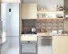 Brown Ceramic Matte Kitchen Tile Design - Livspace