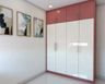 4-Door Swing Wardrobe Design In Poppy And White Tones - Livspace
