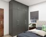 4-Door Swing Wardrobe Design In Gothic Grey - Livspace