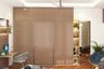 Tan 3-Door Semi-Glossy Sliding Wardrobe Design - Livspace