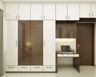 Frosty White And Copperworks 4-Door Swing Wardrobe Design - Livspace