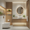 Bathroom Design with White Tiles