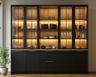 Black and Bronze Crockery Unit Design