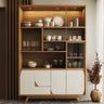 Teak and White Crockery Unit Design