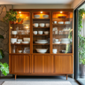 Crockery Unit Design with Glass Doors