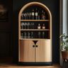 Home Bar Design with Open Shelves