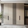 Grey 4-Door Swing Wardrobe Design