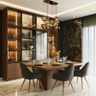 Dining Room Design with Wooden Table