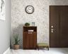 Foyer Design with Floral Wallpaper