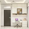 Home Office Design with White Furniture