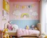 Kids Bedroom Design with Rainbow Wall Décor