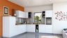 L-Shaped Kitchen Design with Marble Counterto