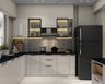 L-Shaped Kitchen Design with Quartz Countertop