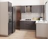 L-Shaped Kitchen Design with Quartz Countertop