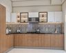 Bronze and White L-Shaped Kitchen Design