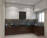 L-Shaped Kitchen Design with Backsplash