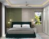 Master Bedroom Design with Dark Green Bed