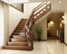 L-Shaped Staircase Design with Wood