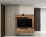TV Unit Design with Open and Closed Storage