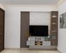 Wall-Mounted TV Unit Design with Glass Unit