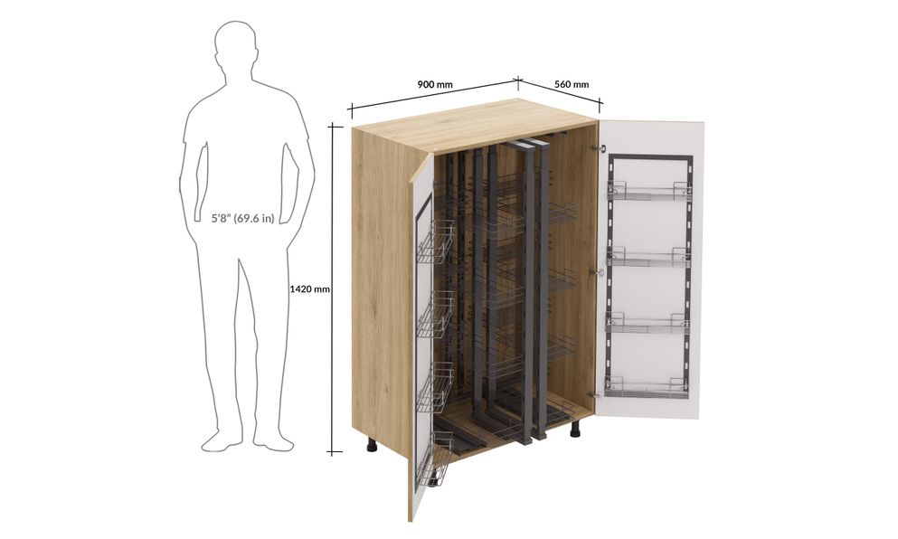Mid-tall Unit, Full Pantry Pullout